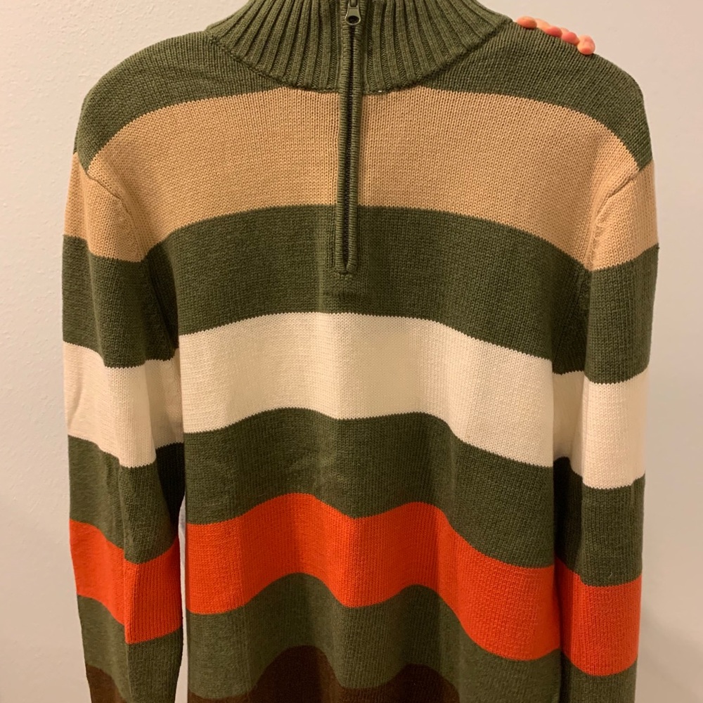 Half-Zip Crewneck Sweater for Men (L)